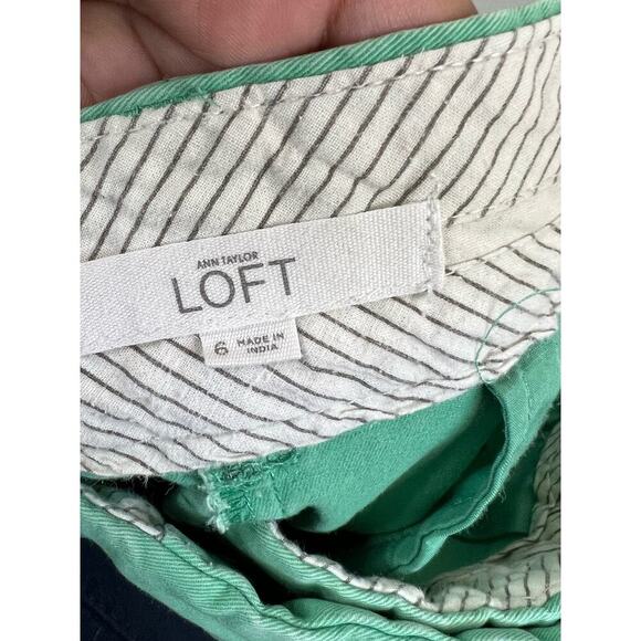 Ann Taylor Loft Rivera Green Shorts Size 6 - Picture 3 of 5